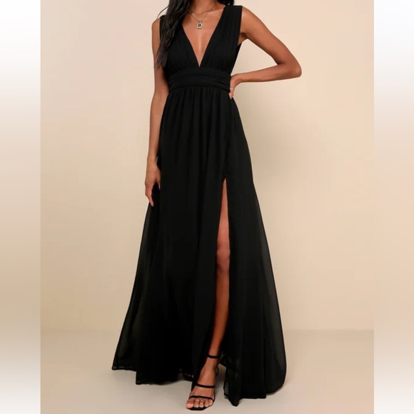 Lulus Dresses & Skirts - Lulus Heavenly Hues Black Maxi Dress size XLarge NWT